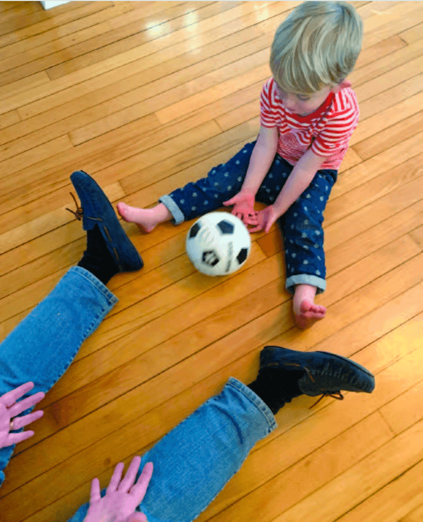Kid with soccer ball