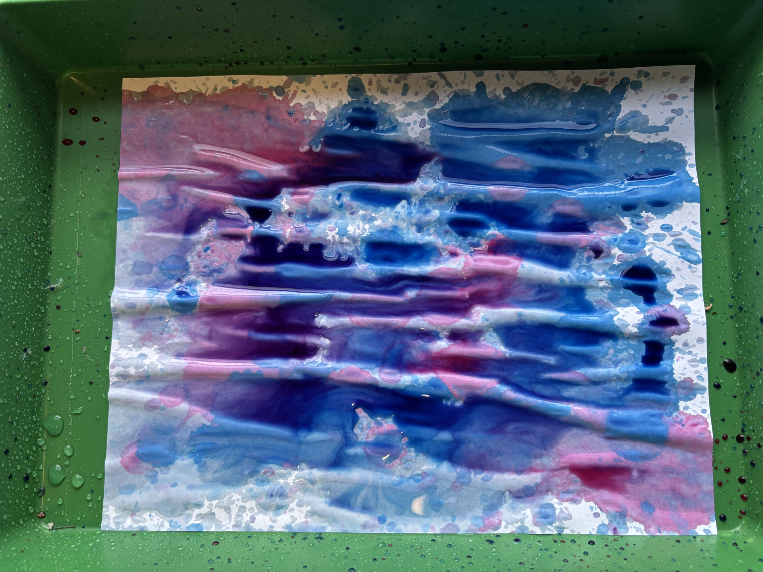 painting example with blue and purple